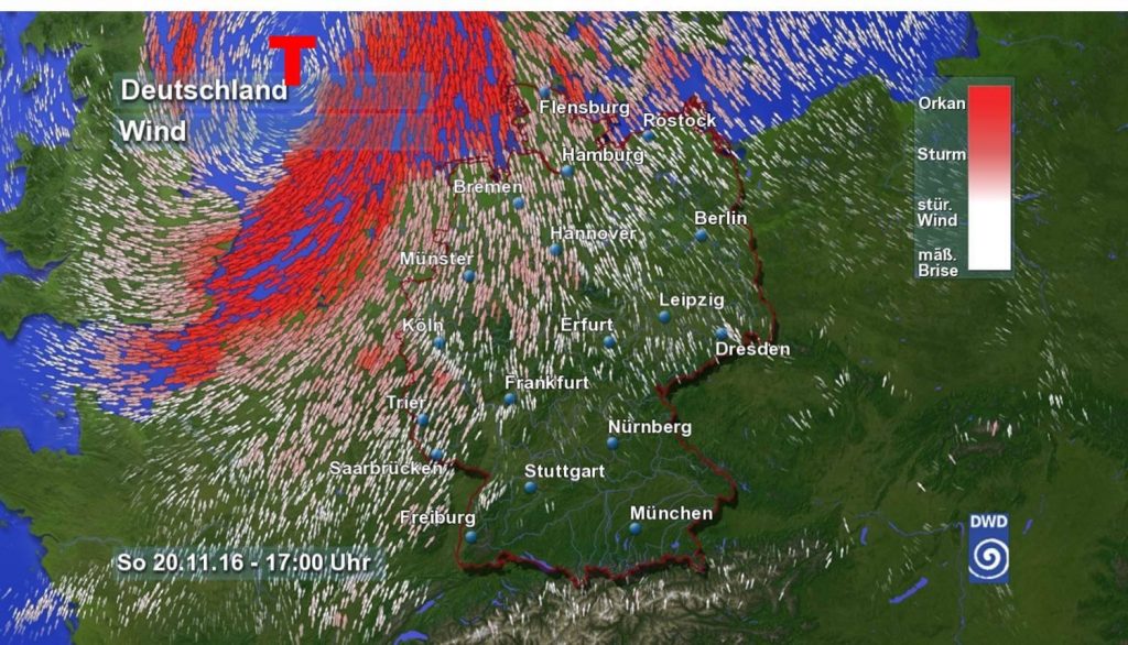 Atlantische Tiefs bringen stürmisches Wetter